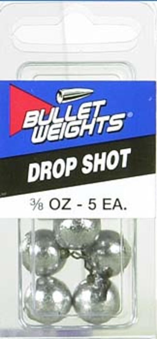 Bullet Weights DS38 Lead Drop Shot Sinker Size 3/8 Ziplock 5Bg