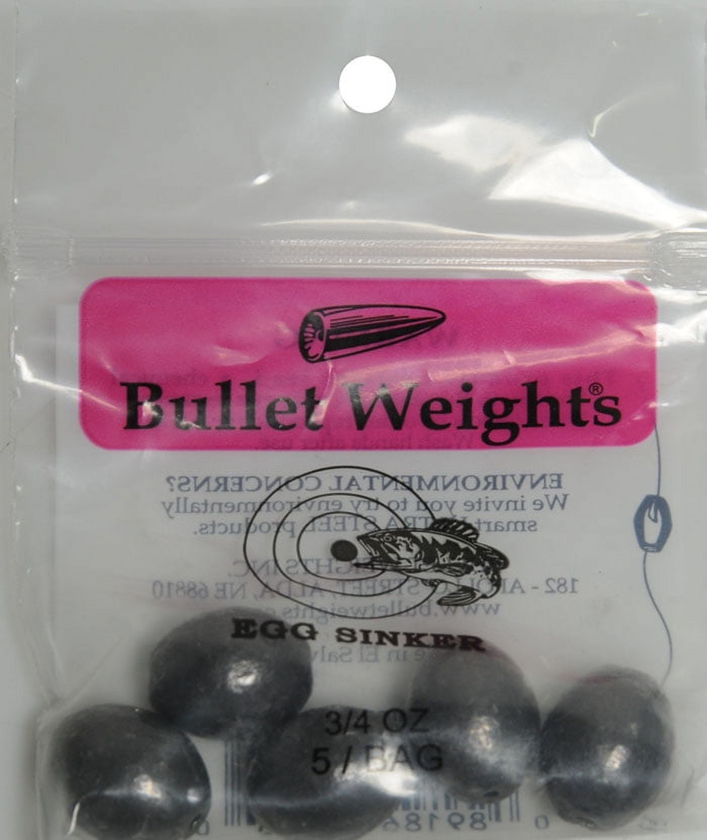 Bullet Weights® EG6-24 Lead Egg Sinker Size 3/4 oz Fishing Weights 