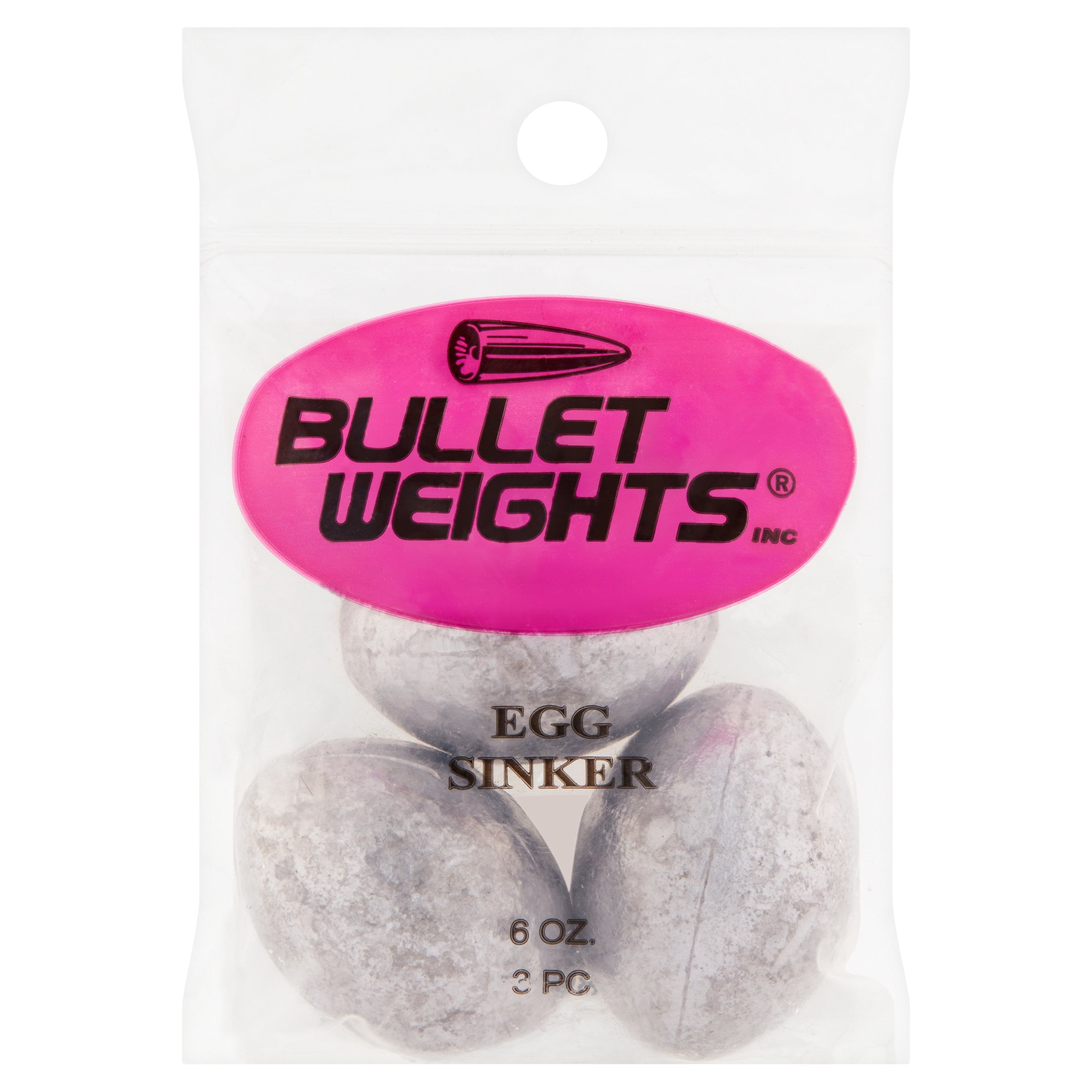 Bullet Weights® EGI1-24 Lead Egg Sinker Size 6 oz, Fishing Weights