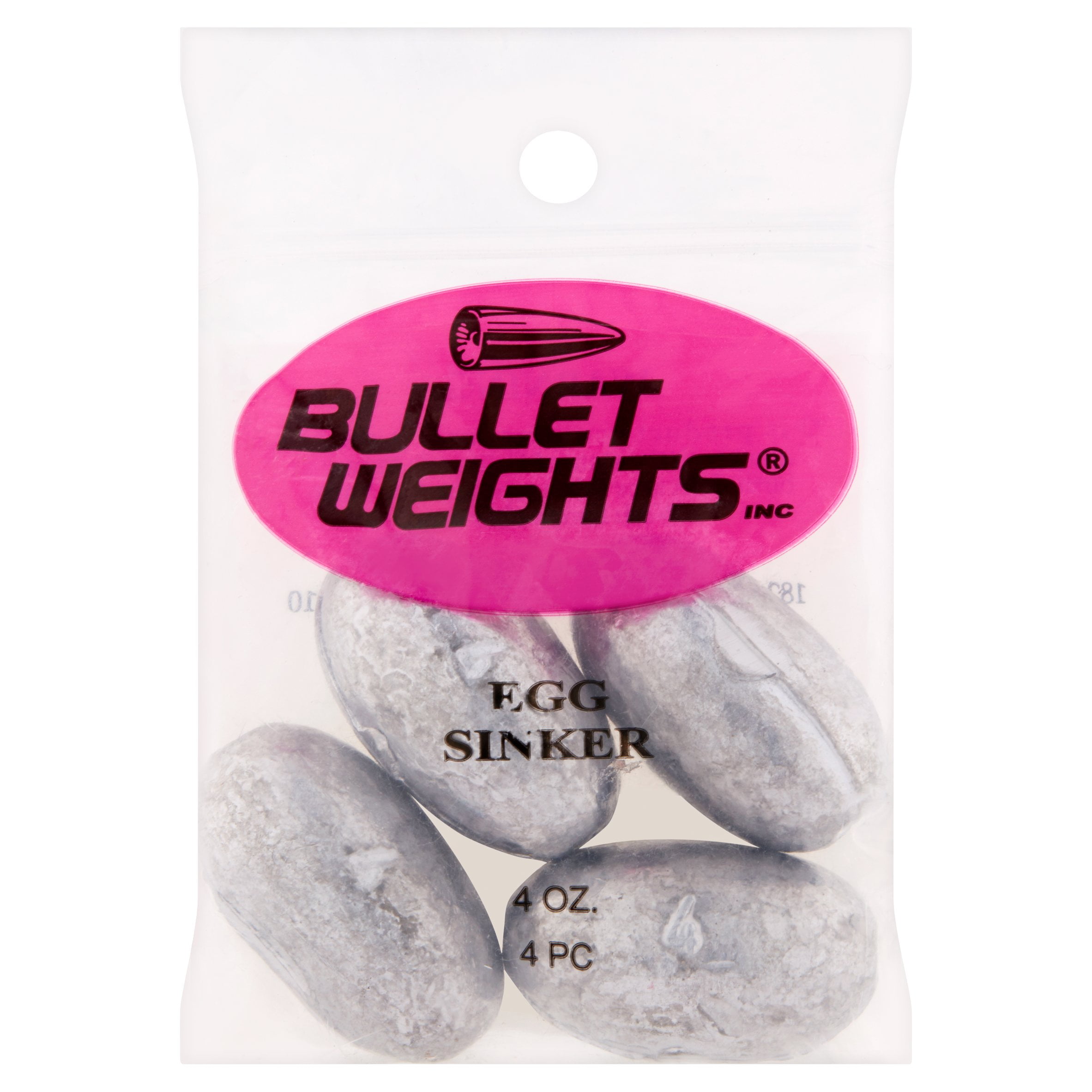 Bullet Weights® EGI112-24 Lead Egg Sinkers, 4 oz Fishing Weights