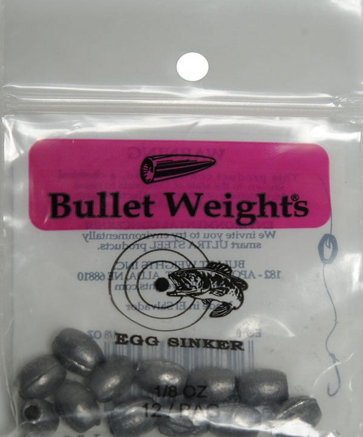 10 oz egg sinkers / weights - quantity of 3/6/12/25/50/100 FREE