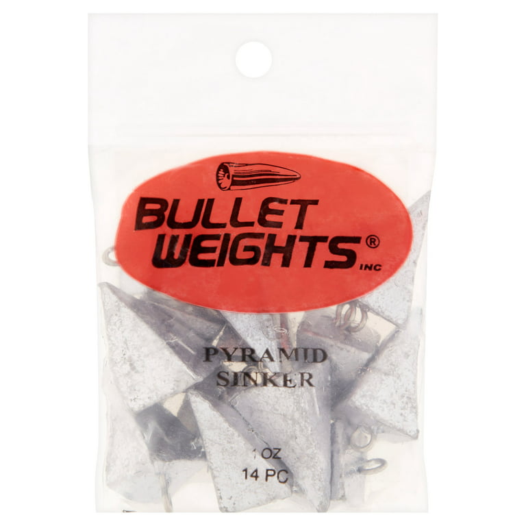 Bullet Weights® WPY1-24 Lead Pyramid Sinker Size 1 oz Fishing Weights 