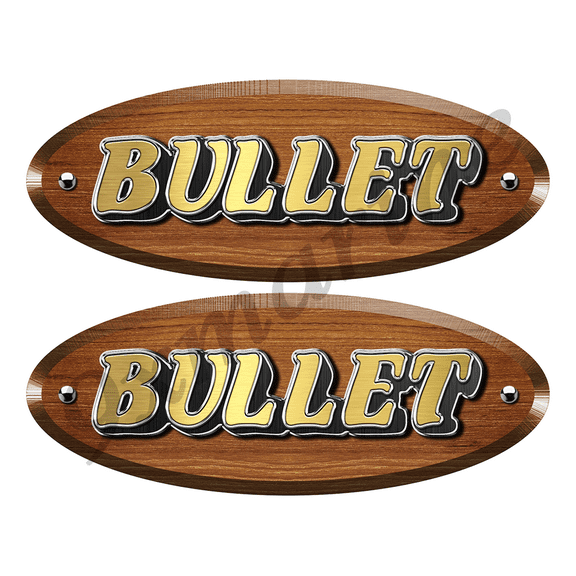 Bullet Wood Grain Boat Restoration Sticker set