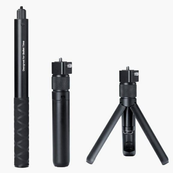 Bullet for Time Bundle Kit Invisible Selfie Stick Tripod Handle 1/4 Screw 28-111cm for Insta 360 One/One X/One R