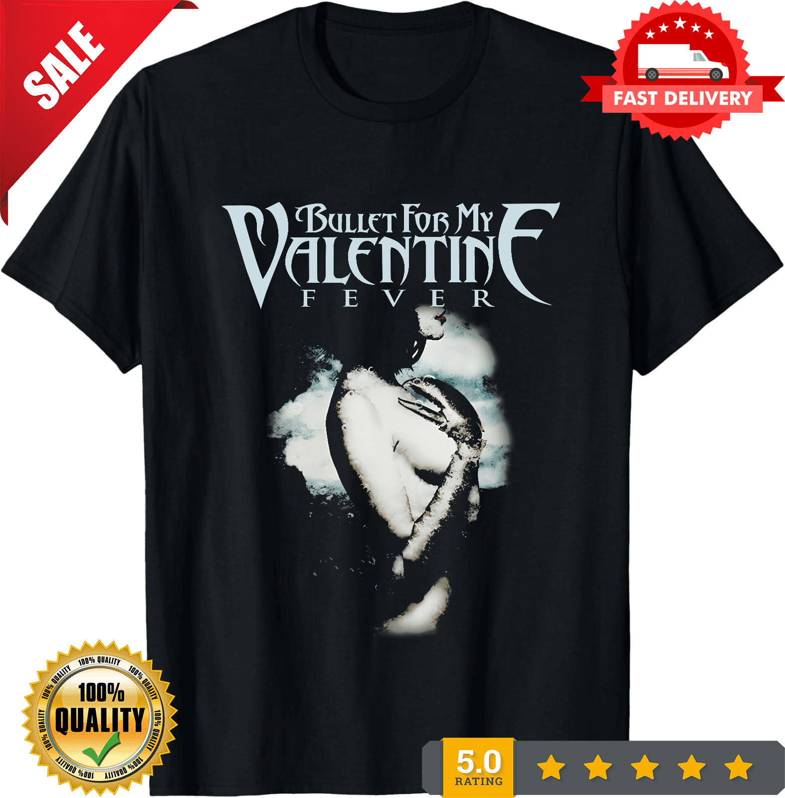 Bullet for my Valentine band Album Fever T Shirt Size S-5XL, LIMITED ...