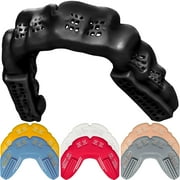 BulletProof: World’s Thinnest Sports Mouth Guard is 3X Stronger! Football Mouthpiece BJJ Mouthguard Lacrosse Basketball MMA Boxing Wrestling Adult Youth Kids Men Women Girl Night Guard Braces