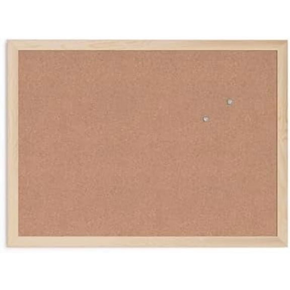 Bulletin Board, 18" x 24" Inches, Light Birch Wood Frame