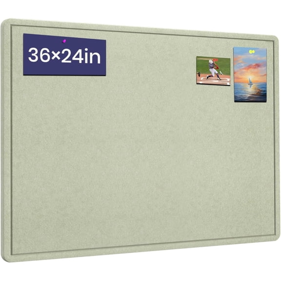 Bulletin Board, 36 X 24 inches Cork Board with 20 Push Pin, Felt Cork Board Notice Pin Board