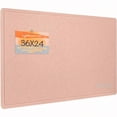 thumbnail image 1 of Bulletin Board 36 x 24 Inches Felt Pin Board Decorative Cork Alternative for Wall 3' x 2' Foldable Picture SelfAdhesive Vision Prayer Board With 20 Pushpins Mauvey Pink, 1 of 8