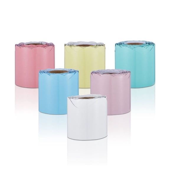 Bulletin Board Borders 6 Rolls 32.8 Ft Scalloped Border Trim for Classroom, School Decorations, DIY Wall Decor, Party Supplies