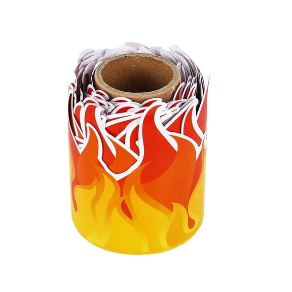 Bulletin Board Borders Flame Patterned Border Trim Wall Sticker for School Classroom Whiteboards Chalkboard Decoration
