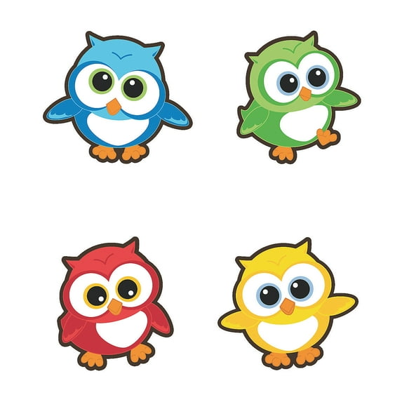 Bulletin Board Cutouts - Owls - Educational - 48 Pieces