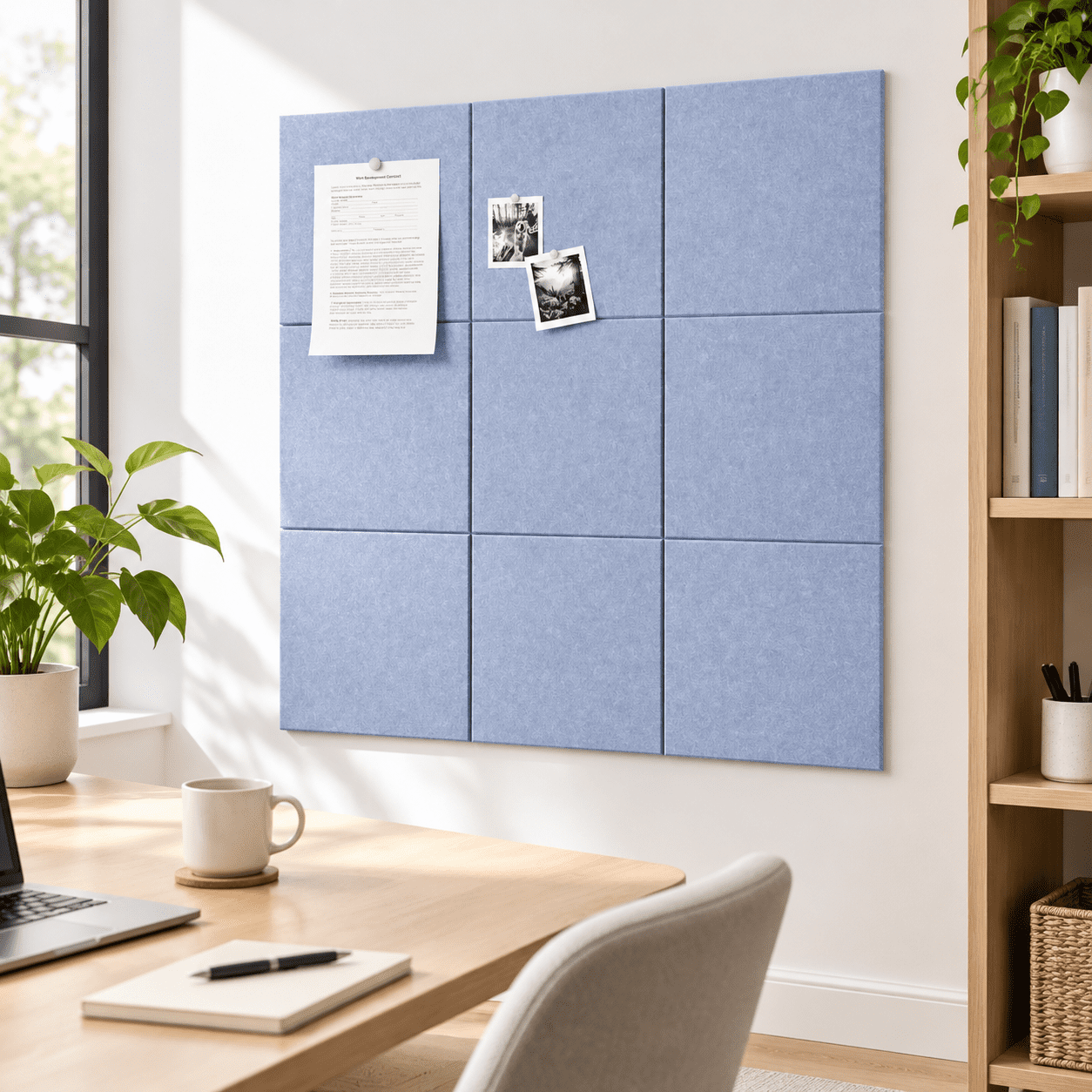 Bulletin Board Tiles Soft Periwinkle-1 Solid Tile 12-Pack for Custom ...