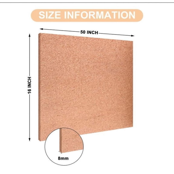 Self Adhesive Cork Roll Cork Panels Thick Backing Mat Strong Cork Board for Decoration of Wall Furniture 16 50in Cork Roll Cork Panels Thick Backing Mat Strong Cork Board for Decor