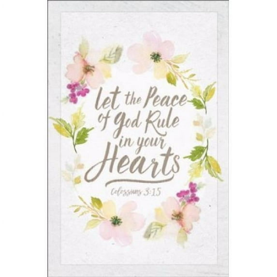 Bulletin-Let The Peace Of God (Colossians 3:15 KJV) Wedding (Pack Of 100)