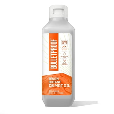 Bulletproof Brain Octane C8 MCT Oil, 32 Ounces, Keto Supplement for Sustained Energy and Fewer Cravings