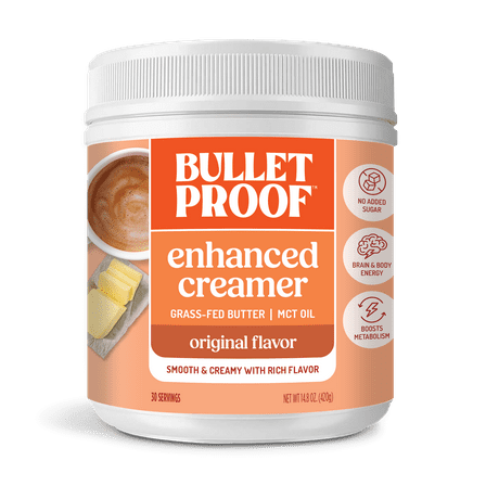 Bulletproof Original Creamer, 14.8 Ounces, Keto Coffee Creamer with MCT Oil and Grass-Fed Butter, Supports Brain Function, Zero Sugar