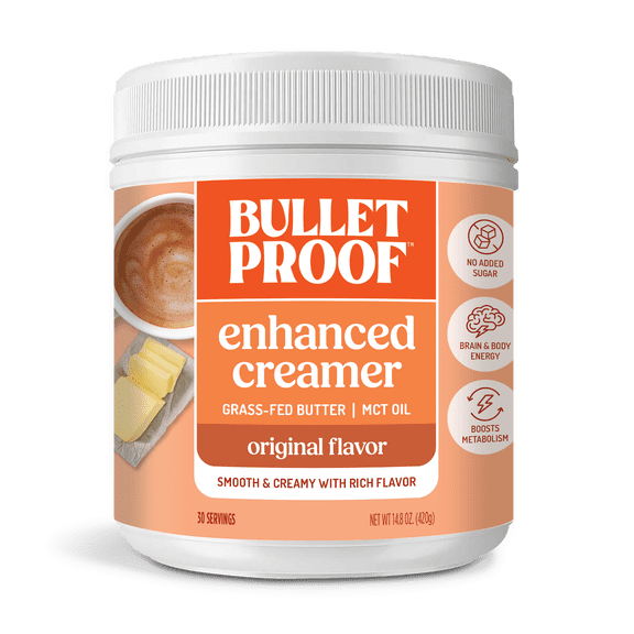 Bulletproof Original Creamer, 14.8 Ounces, Keto Coffee Creamer with MCT Oil and Grass-Fed Butter, Supports Brain Function, Zero Sugar