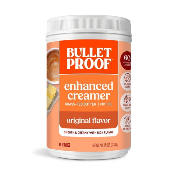 Bulletproof Original Creamer, 29.6 Ounces, Healthy Coffee Creamer with MCT Oil and Grass-Fed Butter, Value Offering, Keto