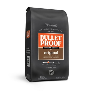 Bulletproof Original Medium Roast Whole Bean Coffee, 12 Ounces, 100% Arabica Coffee Sourced from Central and South America, Packaging May Vary
