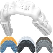 Bulletproof World s Thinnest Most Breathable Mouthguard is 3X Stronger! Football MMA Hockey Rugby Basketball BJJ Lacrosse Boxing Sports Mouth Guard Grinding Teeth. Youth Teens Boys Girls Kids Braces