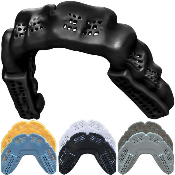 Bulletproof: World’s Thinnest Most Breathable Mouthguard is 3X Stronger! Football MMA Hockey Rugby Basketball BJJ Lacrosse Boxing Sports Mouth Guard Grinding Teeth. Youth Teens Boys Girls Kids Braces