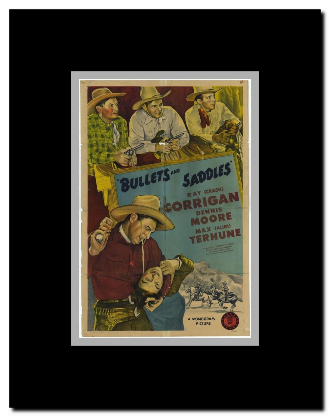 Bullets and Saddles Framed Movie Poster