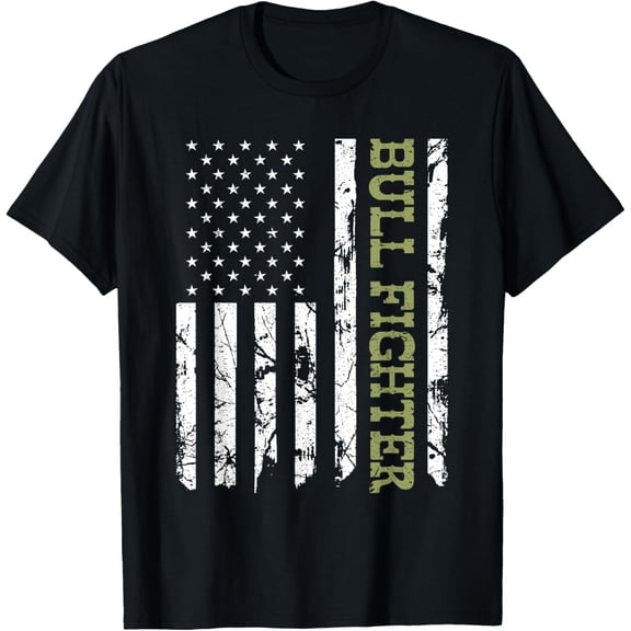 Bullfighter American Flag Patriotic Rodeo Clown Bullfighting T-Shirt