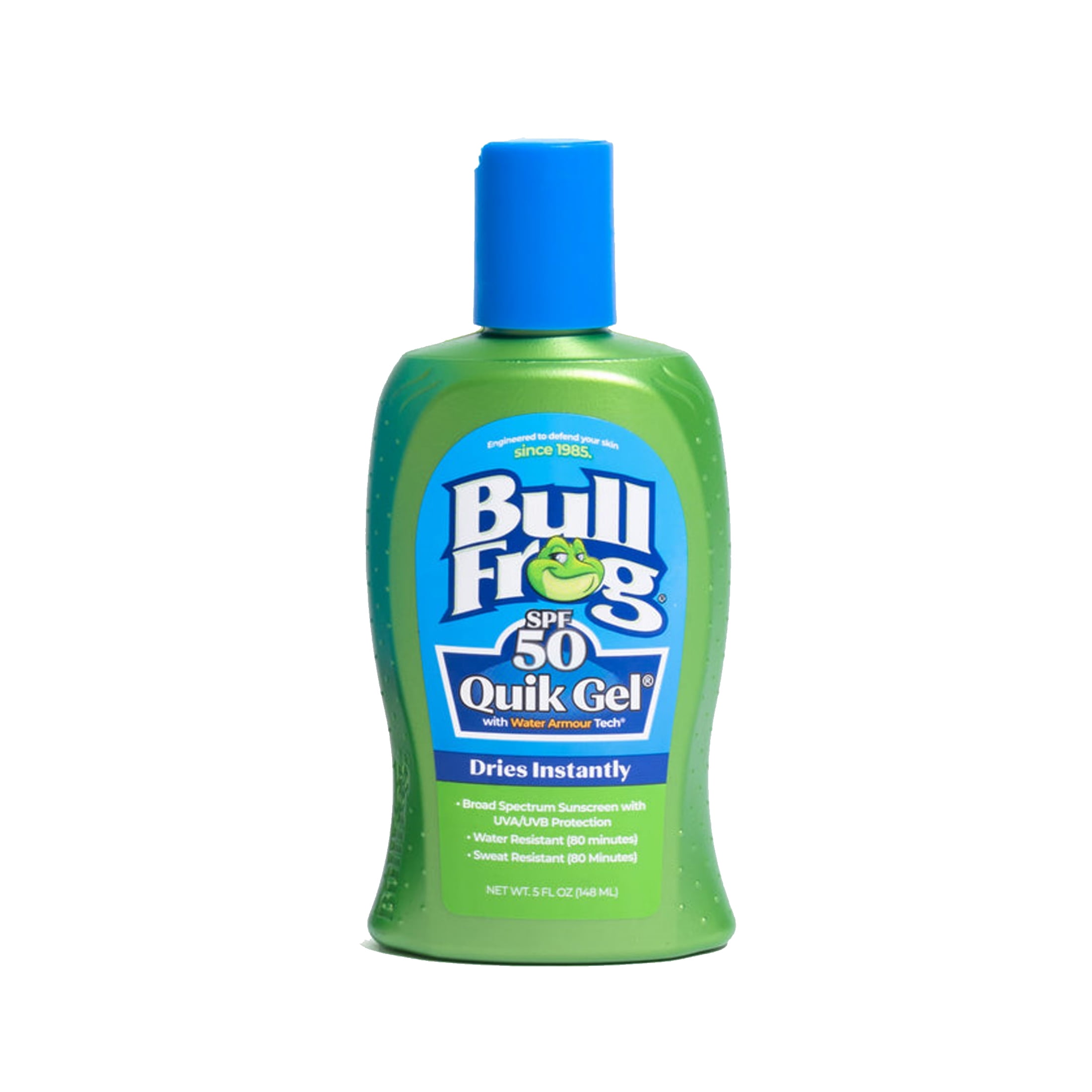Bullfrog Quik Gel Sunscreen SPF 50 Oxybenzone Octinoxate Free Broad Spectrum Moisturizing UVA UVB 5oz
