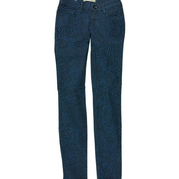 Bullhead Denim Co. Womens Low Rise Animal Skinny Fit Jeans, Multicoloured, Juniors, 5/6