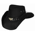 thumbnail image 1 of Bullhide Hats 4014BL Born To Ride Black Leather Cowboy Hat Size: XL, 1 of 2