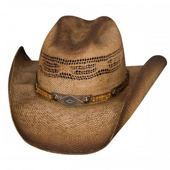 Bullhide By Monte Carlo Full Speed - Straw Cowboy Hat X-Large, Sweated & Dusted