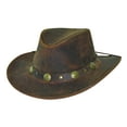 thumbnail image 1 of Monte Carlo Bullhide Crackled - Leather Australian Hat Brown, 1 of 2
