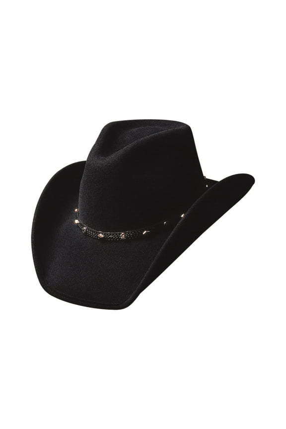 Hats 0328BR Thunderbird Felt Black Cowboy Hat Size: XL