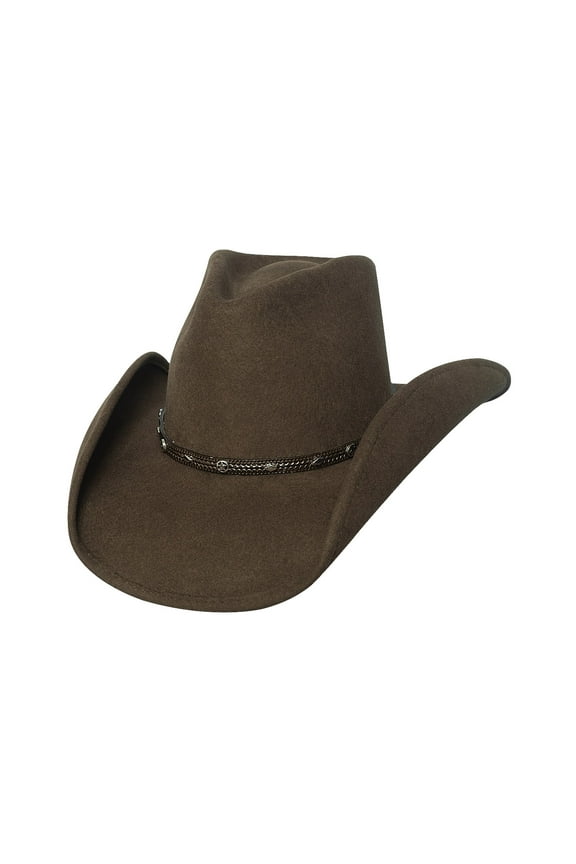 Hats 0328BR Thunderbird Felt Brown Cowboy Hat Size: Small
