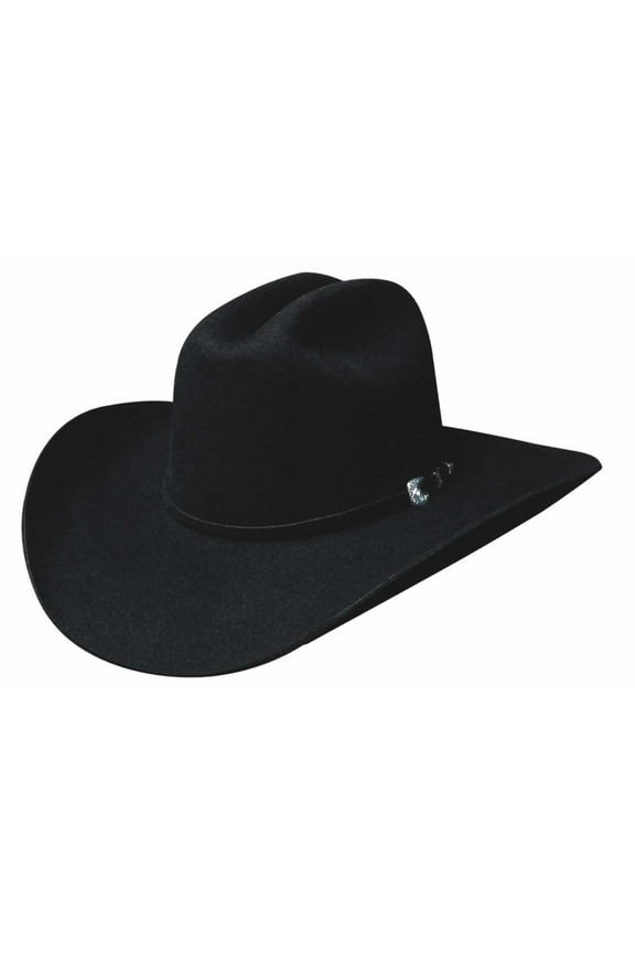 Hats 0350BL Rodeo Round- Up Ruidoso 6X Black Cowboy Hat Size: 7 1/2