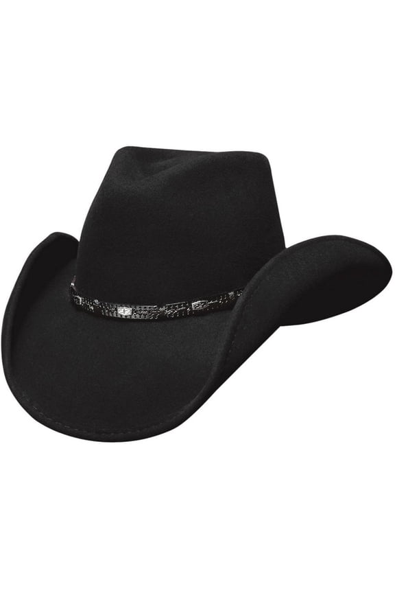 Hats 0381BL Wild Horse Black Wool Cowboy Hat Size: Small