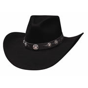 Montecarlo / Bullhide Hats - STAR STUDDED 4X Premium Wool Western Cowboy Hat - Black 7-1/8