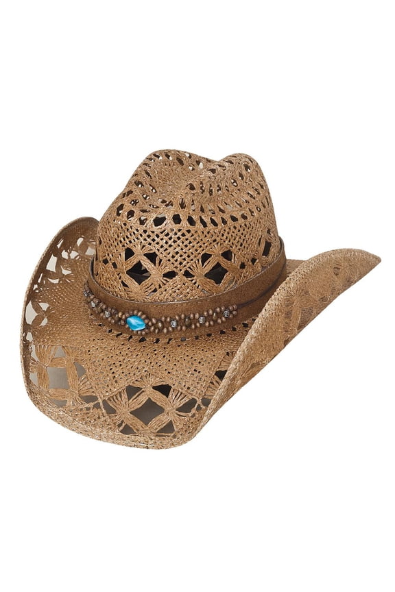 Bean Me Up - Womens Straw Cowboy Hat Large Brown