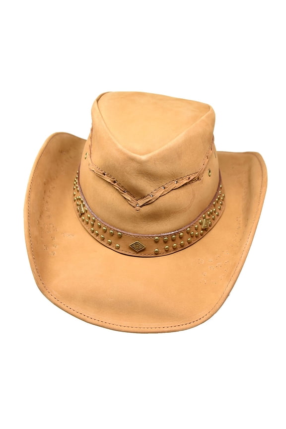 Hats 4023 Hidden Pleasures Honey Leather Cowboy Hat Size: Small