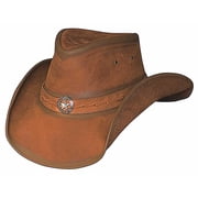 Bullhide Mens Copper Creek Leather Hat Honey Medium