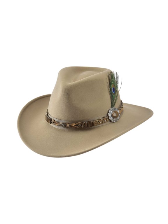 Unisex Camel Rumours Premium Wool Felt Western Hat Camel Medium