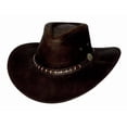 thumbnail image 1 of Bullhide Leather Timber Mountain Brown Cowboy Hat in Size X-Large, 1 of 2