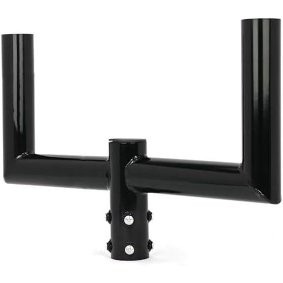 Bullhorn Bracket for Parking Lot Light 2-3/8" Bullhorn Mounting Bracket for 2 Lights Heavy Duty Steel Bullhead Tenon Adapter Round Pole for Street Lights Commercial Area Lighting
