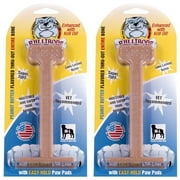 Bullibone Peanut Butter Nylon Dog Bone Toy Nylon - Improves Dental Hygiene, Easy to Grip Bottom, and Permeated with Flavor - 2 Pack