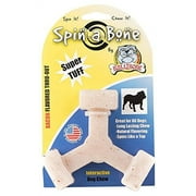 Bullibone Spin-a-Bone Dog Chew Toy for Dental Health with Bacon Flavor