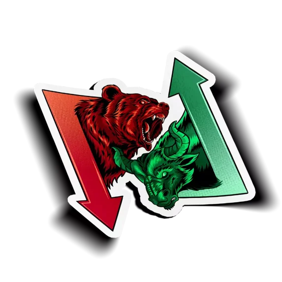 Bullish Bearish Stock Market Sticker For Tumblers, Laptops Phone Decal ...