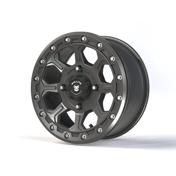 Bullite Wheels BT-03 Ruler 15in UTV ATV SXS Beadlock Rims 15x7 Satin Black | 4x137 | 5+2 Offset | Can-Am Maverick X3 Commander Renegade Outlander Defender (15")