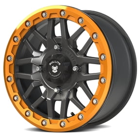 Bullite Wheels BT-06 Berserker 14in UTV ATV SXS Beadlock 14x7 Rims Orange, 4x156 Bolt Pattern, 5+2 Offset, Compatible with Polaris RZR 1000 XP/Ranger XP 900/1000