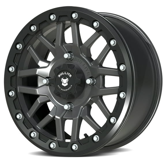 Bullite Wheels BT-06 Berserker 14in UTV ATV SXS Beadlock 14x7 Rims Satin Black, 4x156 Bolt Pattern, 5+2 Offset, Compatible with Polaris RZR 1000 XP/Ranger XP 900/1000 (14")